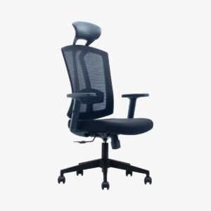 CH-267A-NL Color: Black Frame Black Mesh Black Fabric Chair Size: L540*D480*Hs450(+10)*Ha640(+10)*Hb1140(+10) Packing: 720*330*620 1pc/ctn DESCRIPTION 1: High back chair with fixed headrest. 2:Black nylon frame with glass fiber frame 3: Adjustable lumbar support 4: Mouled foam cushion, without seat cover 5:PU top with up and down adjustable armrest 6: Simple position lock mechanism 7:#100 black gaslift 8:Nylon base #340 9:060mm PU black casters 20 office furniture in dubai uae