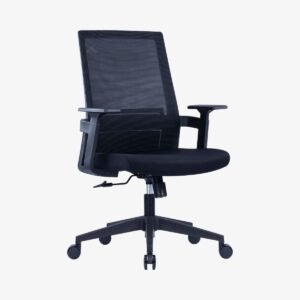 CH-268B Color: Black Frame Black Mesh Black Fabric Chair Size: L580*D490*Hs420(+10)*610(+10)*Hb960(+10) Packing: 660*300*640 1pc/ctn DESCRIPTION 1:Black nylon frame with glass fiber frame 2:Adjustable lumbar support 3:Mouled foam cushion, without seat cover 4:Fixed armrest 5: Simple position lock mechanism 6:#100 black gaslift 7: Nylon base #340 8:060mm PU black casters office chair in dubai uae