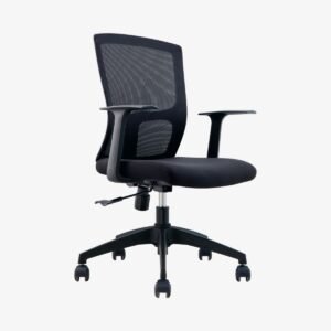 CH-183B Color: black mesh back fabric seat Chair Size: L540*D490*Hs420(+10)*Ha620(+10)*Hb910(+10) Packing: 640*510*600 2pcs/ctn DESCRIPTION 1:Black PP frame 2:40 high density foam 3:Simple function mechanism 4:T shape fixed PP armrest 5: #100mm black gaslift 6:#320 nylon base 7:50mm black casters office chair in dubai uae