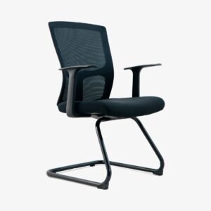 CH-183C Color: black mesh back fabric seat Chair Size: L530*D490*Hs450*Ha640*Hb950 Packing: 640*520*460 2pcs/ctn DESCRIPTION 1:Black PP back frame 2:40 high density foam 3:PP fixed armrest 4:25 tube 1.8mm black painted bow frame OFFICE CHAIR IN DUBAI UAE